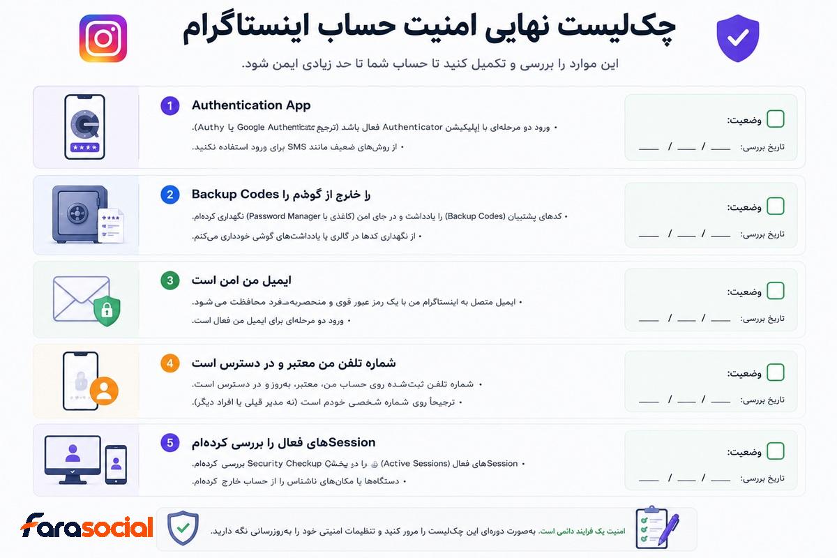 بهترین تنظیمات تایید دو مرحله ای برای امنیت پیج اینستاگرام