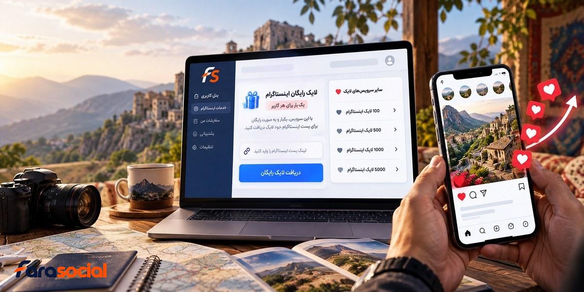 مراحل دریافت لایک رایگان اینستاگرام