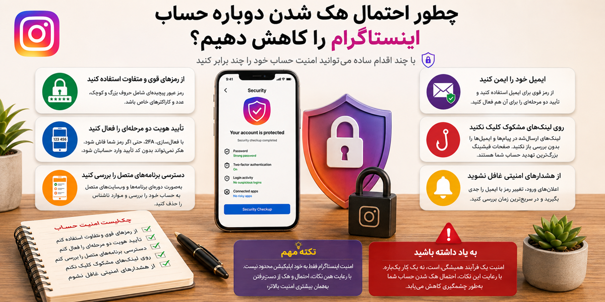 روش های افزایش امنیت اینستاگرام و جلوگیری از هک شدن دوباره حساب